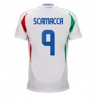 Maglia Calcio Italia Gianluca Scamacca #9 Seconda Divisa Europei 2024 Manica Corta